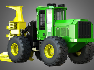 wheeled feller buncher Modello 3D