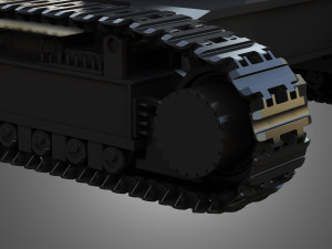 shovel mechanical tracks Modèle 3D