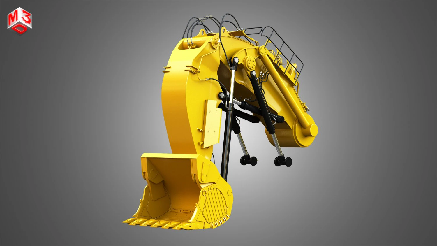 excavator hydraulic loading arm 3D Model .c4d .max .obj .3ds .fbx .stl .blend 