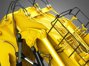 excavator hydraulic loading arm 3D Model
