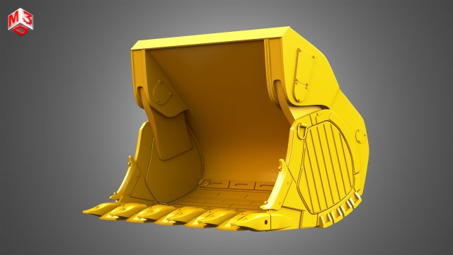 excavator bucket 3D Model .c4d .max .obj .3ds .fbx .stl .blend 