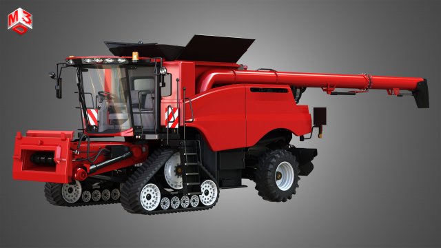 axial-flow 9240 combine harvester 3D 模型 .c4d .max .obj .3ds .fbx .stl .blend 