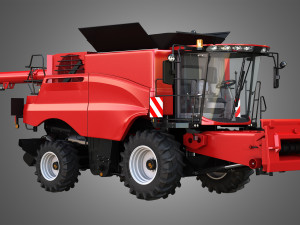 axial-flow 9240 combine harvester - with wheels Modelo 3D