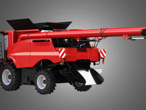 axial-flow 9240 combine harvester - with wheels Modelo 3D