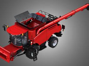 axial-flow 9240 combine harvester - with wheels Modelo 3D