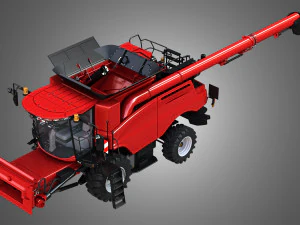 axial-flow 9240 combine harvester - with wheels 3D Model