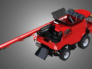axial-flow 9240 combine harvester - with wheels Modelo 3D