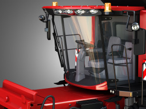 axial-flow 9240 combine harvester - with wheels Modelo 3D