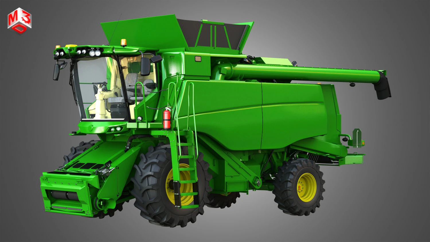 t560 harvester combine - with wheels 3D Model .c4d .max .obj .3ds .fbx .stl .blend 