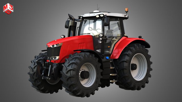 massey ferguson -7719 tractor 3D-Modell .c4d .max .obj .3ds .fbx .stl .blend 