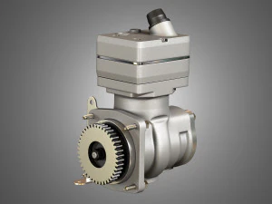 air brake compressor - one piston - dd5 diesel engine 3D Model
