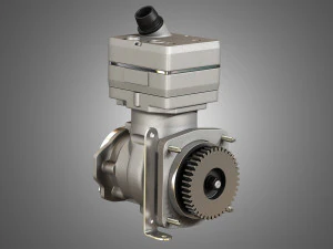 air brake compressor - one piston - dd5 diesel engine 3D Model