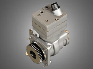 air brake compressor - one piston - dd5 diesel engine 3D Model