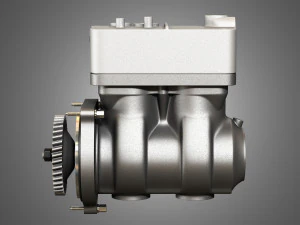 air brake compressor - two piston - d13 diesel engine 3D Model