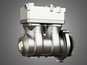 air brake compressor - two piston - d13 diesel engine 3D Model