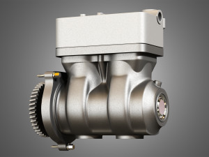 air brake compressor - two piston - d13 diesel engine Model 3D