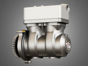 air brake compressor - two piston - d13 diesel engine 3D Model
