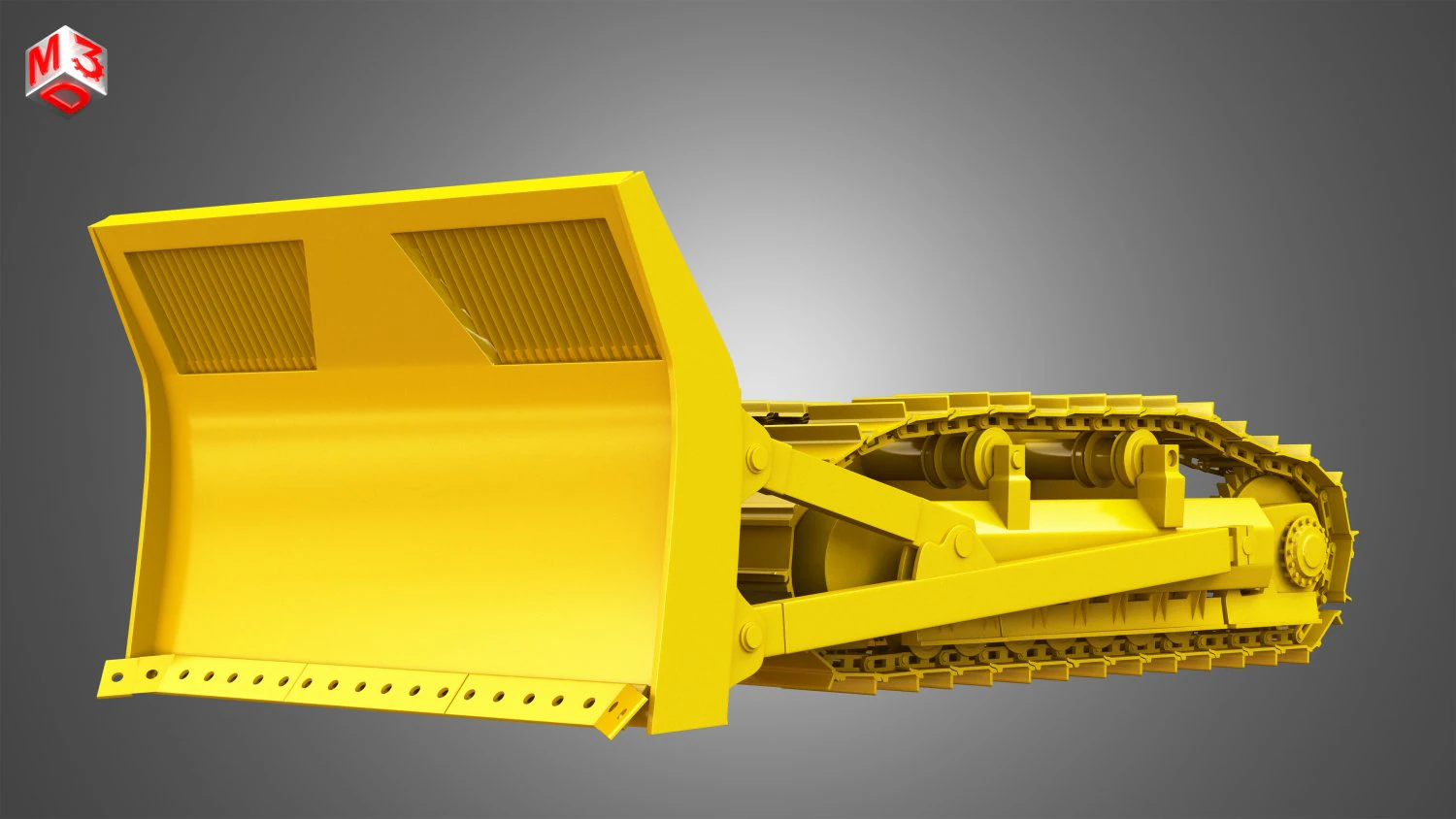 bulldozer tracks with ground engaging tool 3D Model .c4d .max .obj .3ds .fbx .stl .blend