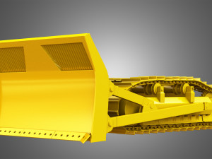 bulldozer tracks with ground engaging tool 3D-Modell