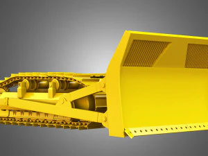 bulldozer tracks with ground engaging tool 3D Model