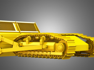 bulldozer tracks with ground engaging tool 3D Модель