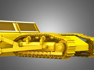 bulldozer tracks with ground engaging tool 3D Model
