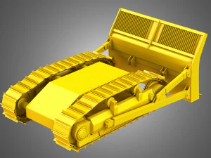 bulldozer tracks with ground engaging tool 3D Model