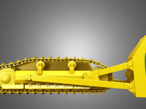 bulldozer tracks with ground engaging tool 3D Модель