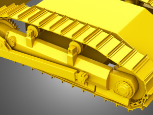 bulldozer tracks with ground engaging tool 3D Модель