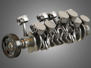 v12 engine-12 cylinders 3D Model
