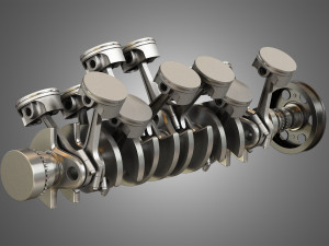 v12 engine-12 cylinders 3Dモデル