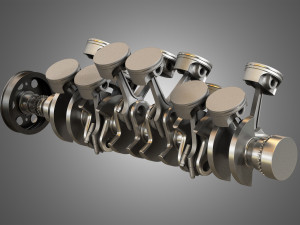 v12 engine-12 cylinders 3Dモデル