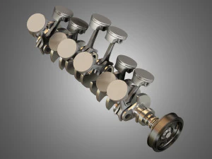 v12 エンジン - 12 気筒 3Dモデル