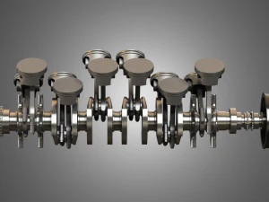 v12 エンジン - 12 気筒 3Dモデル