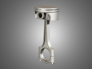 piston with connecting rod 3D Model