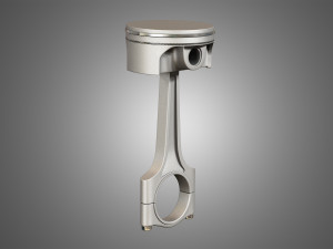 piston with connecting rod 3D Model