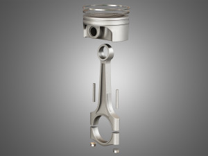 piston with connecting rod 3D Model