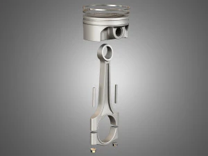 piston with connecting rod 3D Model