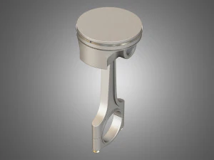 piston with connecting rod 3D Model