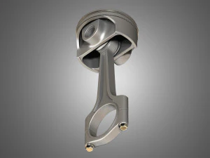 piston with connecting rod 3D Model