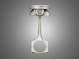 piston with connecting rod 3D Model