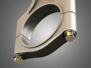 piston with connecting rod 3D Model