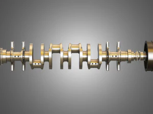 crankshaft with pulley damper 3D Model