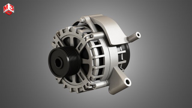engine alternator Modèle 3D .c4d .max .obj .3ds .fbx .stl .blend 