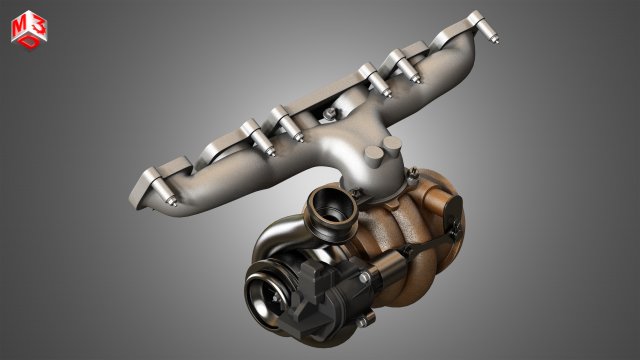 exhaust manifold Modelo 3D .c4d .max .obj .3ds .fbx .stl .blend 