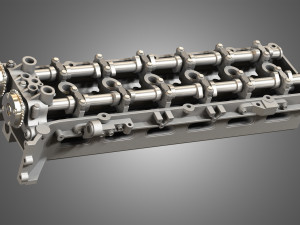 valves head with camshafts Modèle 3D