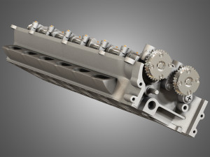 valves head with camshafts Modèle 3D