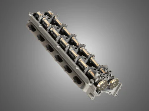 valves head with camshafts 3D Model