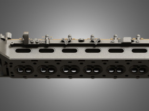 valves head with camshafts Modèle 3D