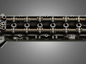 valves head with camshafts 3D Model